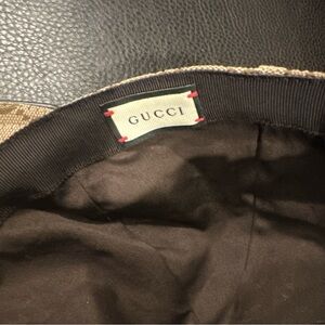 Gucci Brown Canvas Bucket Hat with Logo Tag